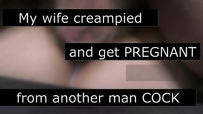 My huge titted cuckold wife creampied and  get pregnant by another man! - hotwife roleplay story with cuckold captions - Part trio