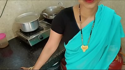 newly married housewife was talking with spouse and getting nail with bro in kitchen in doggy style messy hindi audio